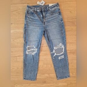 Women’s Distressed Blue Jeans - Classic Ripped Denim